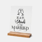 Eet, Drink en trouw Acryl Bord (Hoek)