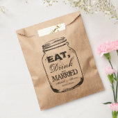 Eet, drink en trouw mason jar cadeautas zakjes (Gezegeld)