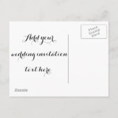 Eet, Drink en trouwen Uitnodiging Briefkaart (Achterkant)