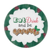 Eet, Drink en vrolijk kerstfeest Snijplank (Voorkant)