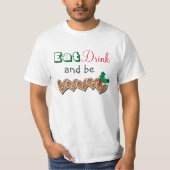 Eet, Drink en vrolijk kerstfeest T-shirt (Voorkant)