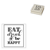 Eet, Drink en wees blij Rubberstempel (Gestempeld)