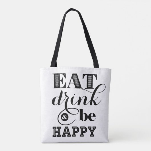 Eet, Drink en wees blij Tote Bag (Achterkant)