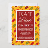Eet Drink en wees dankbaar Kaart (Voorkant)