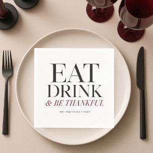 Eet, Drink en Wees Dankbaar Persoonlijk Servet