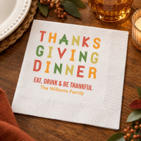 Eet, drink en wees dankbaar Thanksgiving citaat