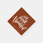 Eet Drink en wees dankbaar Thanksgiving diner Servet (Hoek)