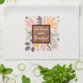 Eet Drink en wees dankbaar Theedoek (Gevouwen)