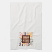 Eet Drink en wees dankbaar Theedoek (Verticaal)