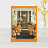 EET DRINK EN WEES "ENG" DEZE HALLOWEEN KAART (Gele Bloem)