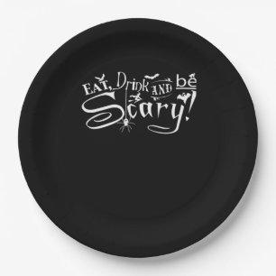 Eet, drink en wees eng esthetisch grafisch trendy papieren bordje