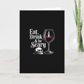 Eet, drink en wees eng grappig citaat moderne look kaart