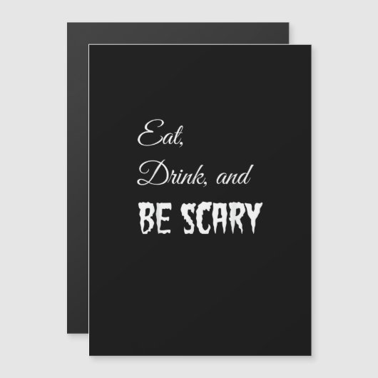 Eet, drink en wees eng grappig Halloween retro sti (Voorkant / Achterkant)