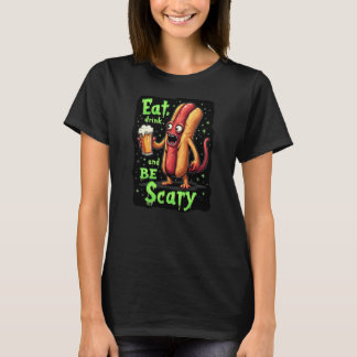 Eet Drink en wees eng Grappig T-Shirt