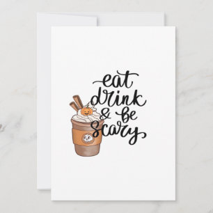 Eet, Drink En Wees Eng Grappig Trendy Feestdagenkaart