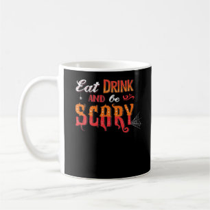 Eet, drink en wees eng grappig vintage koffiemok