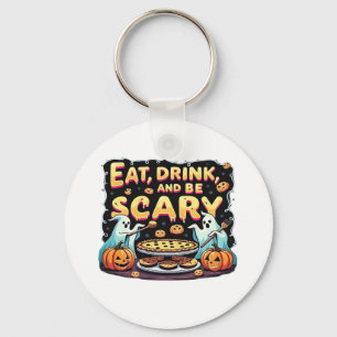 Eet, drink en wees eng Griezelige bakkerij Hallowe Sleutelhanger