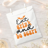 Eet Drink en wees eng Groovy Retro Bedankzakje (Geknipt)