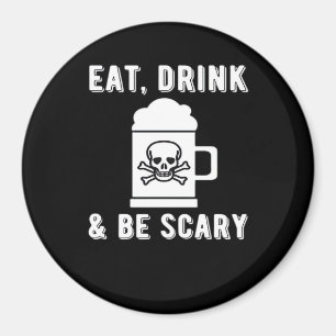 Eet, drink en wees eng Halloween-bier vintage Magneet