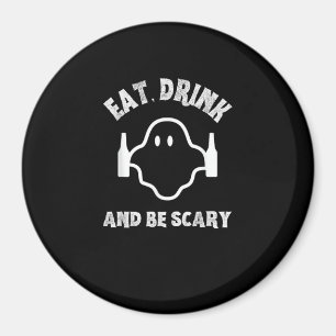 Eet, drink en wees eng Halloween-feest grappige ge Magneet