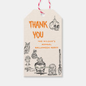 Eet Drink en wees eng Halloween-feest voor volwass Cadeaulabel (Voorkant)