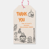 Eet Drink en wees eng Halloween-feest voor volwass Cadeaulabel (Achterkant)