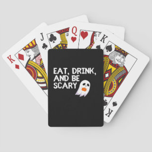 Eet, Drink En Wees Eng Halloween Geest Modern Pokerkaarten