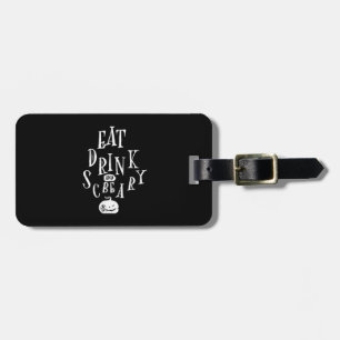 Eet, drink en wees eng Halloween grappig Bagagelabel