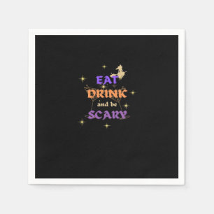 Eet, drink en wees eng Halloween grappig ontwerp Servet