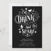 Eet Drink en wees eng Halloween Kaart (Voorkant)