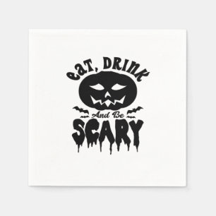Eet, drink en wees eng Halloween Licht Cool Uniek Servet