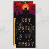 Eet, Drink en wees eng Halloween Menu (Voorkant / Achterkant)