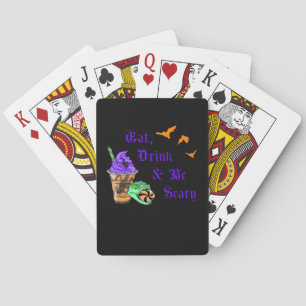 Eet, drink en wees eng Halloween minimaal schoon Pokerkaarten