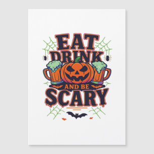 Eet, drink en wees eng Halloween-ontwerp creatieve