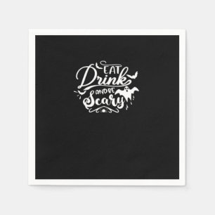 Eet, drink en wees eng Halloween-ontwerp Servet