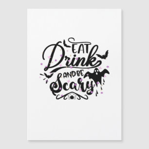 Eet, drink en wees eng Halloween-ontwerp trendy ku