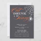 Eet Drink en wees eng | Halloween-partij Kaart (Voorkant)