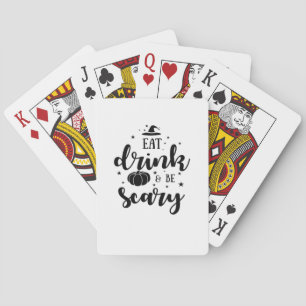 Eet, drink en wees eng Halloween Pokerkaarten