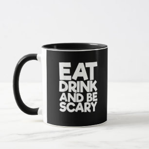 Eet, drink en wees eng Halloween retro klassieker Mok