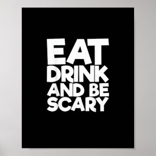 Eet, Drink En Wees Eng Halloween Retro Klassieker Poster