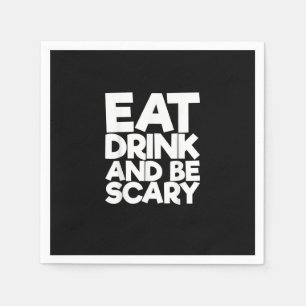 Eet, drink en wees eng Halloween retro klassieker Servet