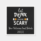Eet, drink en wees eng Halloween Servet (Voorkant)