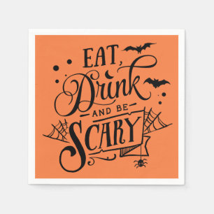 Eet, drink en wees eng Halloween Servet