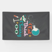 Eet, Drink en wees eng, halloween Spandoek (Horizontaal)