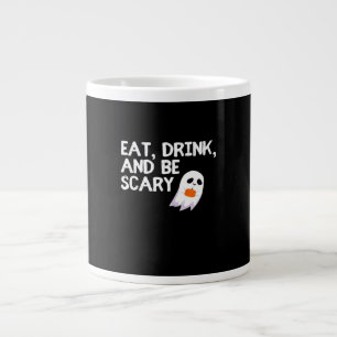 Eet, drink en wees eng Halloween-spirit modern Extra Grote Beker