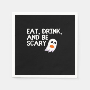 Eet, drink en wees eng Halloween-spirit Servet