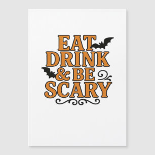 Eet, drink en wees eng Halloween vintage grafisch