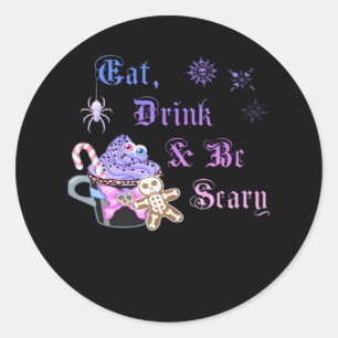 Eet, Drink En Wees Eng Hexmas Cool Uniek Stijl Ronde Sticker