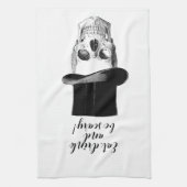 Eet, drink en wees eng!  keukenhanddoek (Verticaal)