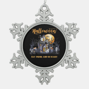 Eet, Drink En Wees Eng Klassiek Tin Sneeuwvlok Ornament
